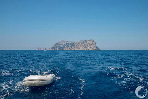 Sail to Capri and climb on its famous sea stacks. Amalfi Coast Italy