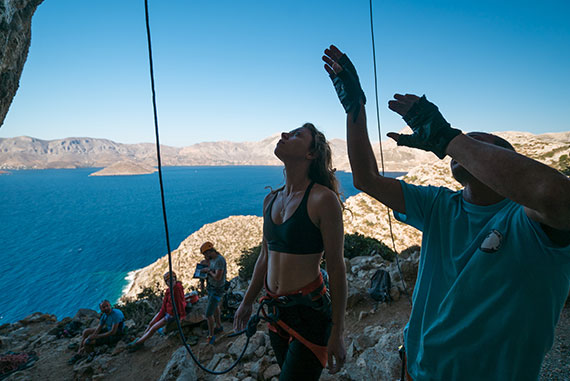 Rock climbing Telendos. Climb and sail in Kalymnos